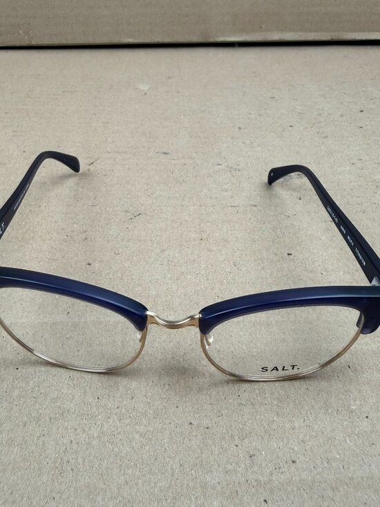 SALT. Kris Titanium Eyeglasses Blue Gold Handcrafted in Japan 50-18-145 main image 5